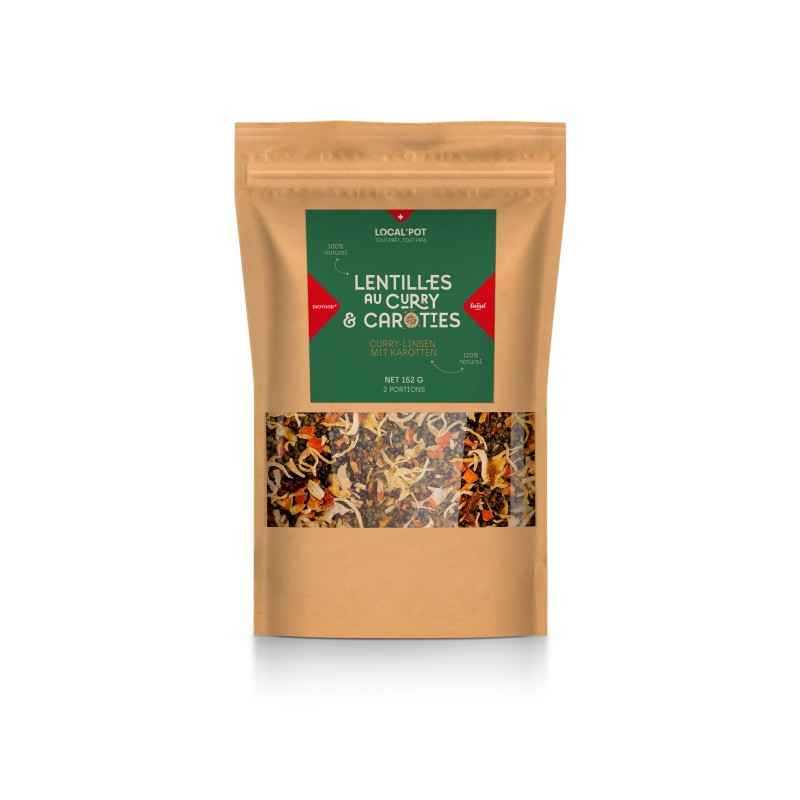 Lentilles au curry et carottes 152g
