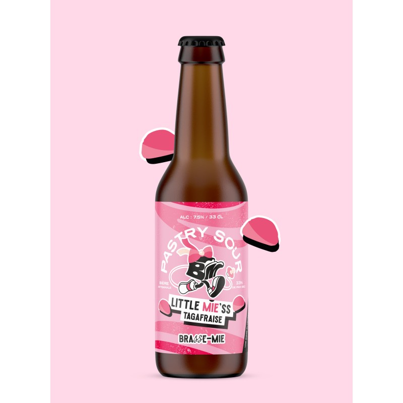 Bière Litltle Mie'ss  à la fraise Tagada, 7.5%