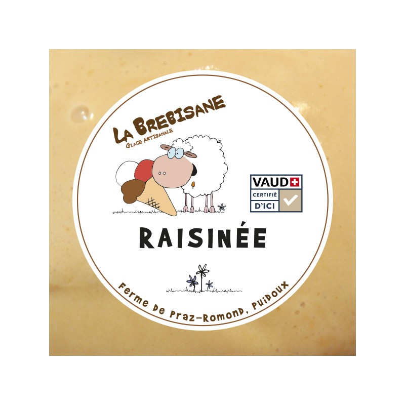 Glace raisinée Vaud+ 500ml (par 6)