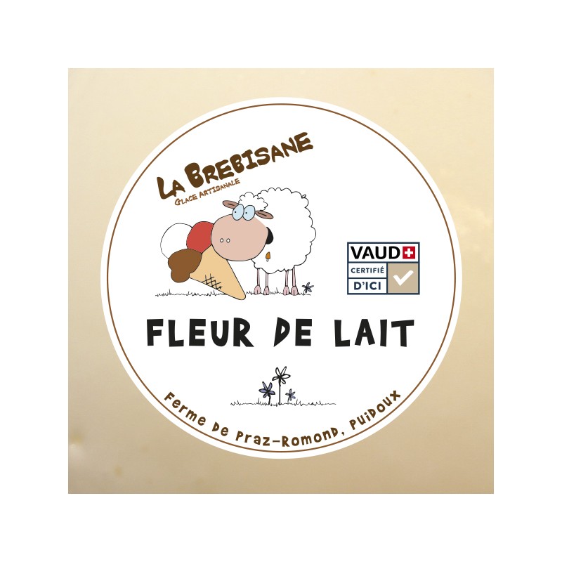 Glace fleur de lait Vaud+ 135ml ( par 6)