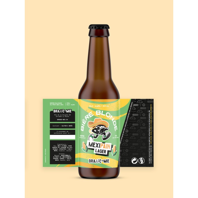 Bière Mexipain Lager 6% de pain, 4.5% alcool